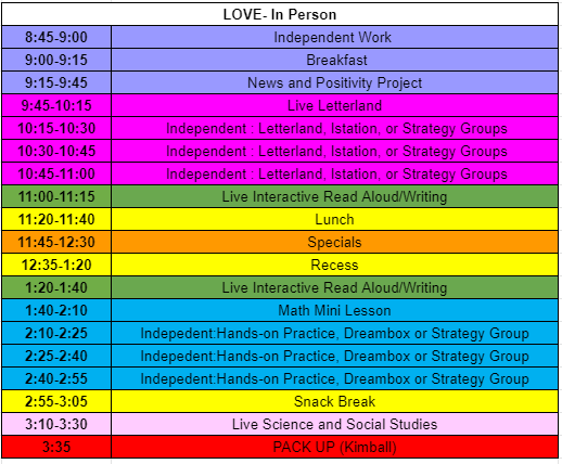 love schedule in person love schedule in person